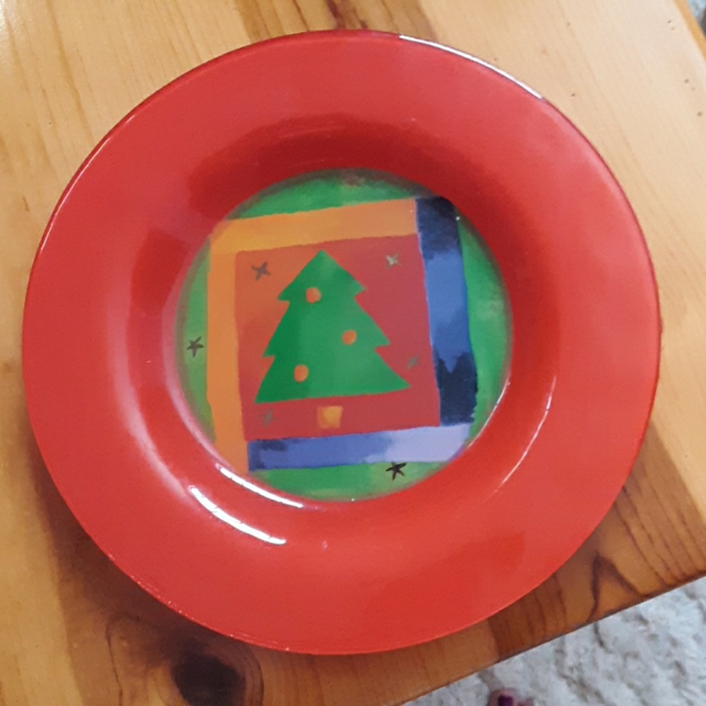 Christmas tree plate